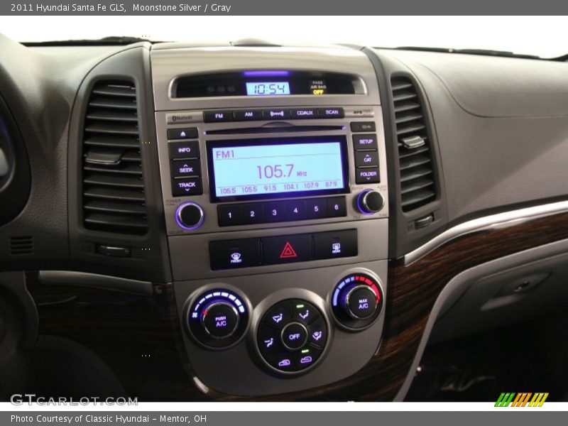 Moonstone Silver / Gray 2011 Hyundai Santa Fe GLS