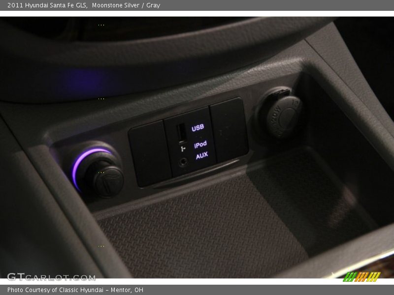 Moonstone Silver / Gray 2011 Hyundai Santa Fe GLS