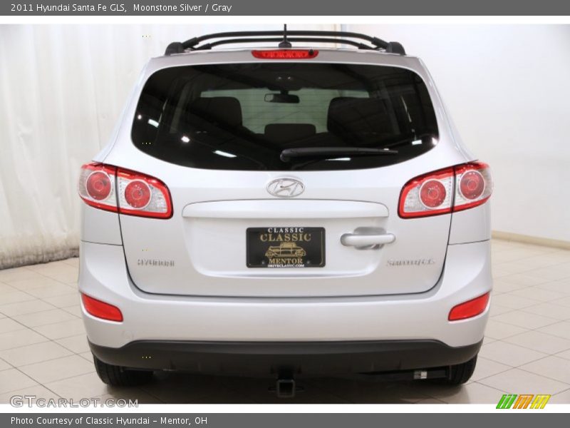 Moonstone Silver / Gray 2011 Hyundai Santa Fe GLS