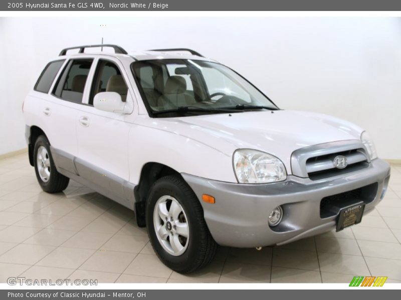 Nordic White / Beige 2005 Hyundai Santa Fe GLS 4WD