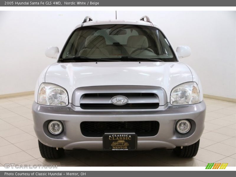 Nordic White / Beige 2005 Hyundai Santa Fe GLS 4WD