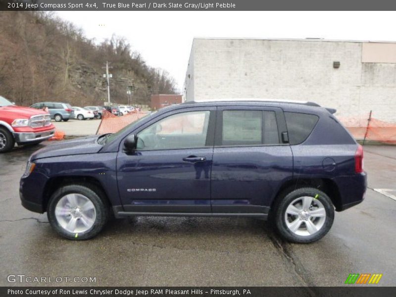 True Blue Pearl / Dark Slate Gray/Light Pebble 2014 Jeep Compass Sport 4x4
