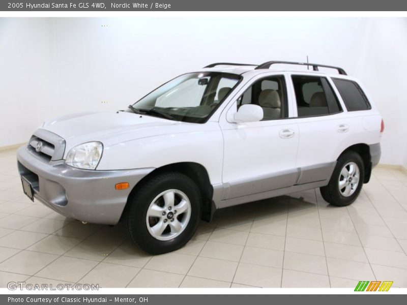Nordic White / Beige 2005 Hyundai Santa Fe GLS 4WD