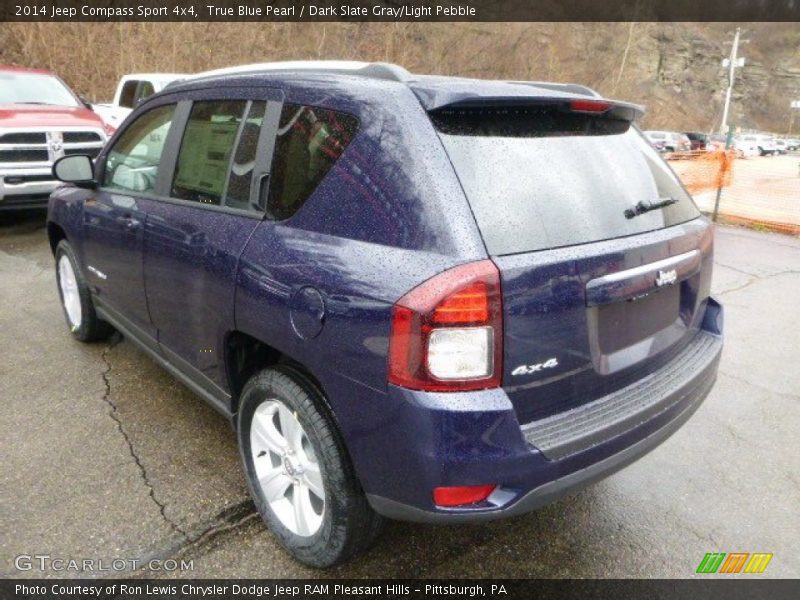 True Blue Pearl / Dark Slate Gray/Light Pebble 2014 Jeep Compass Sport 4x4