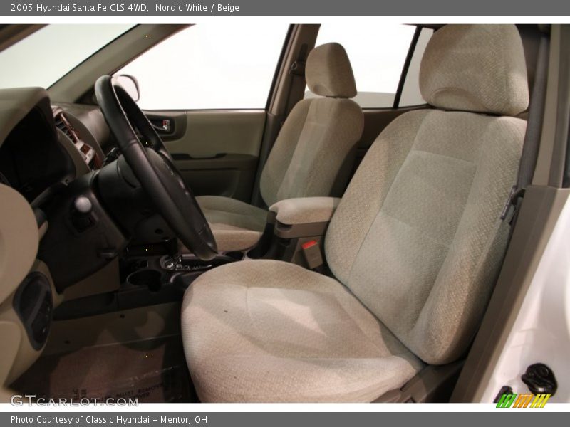 Nordic White / Beige 2005 Hyundai Santa Fe GLS 4WD