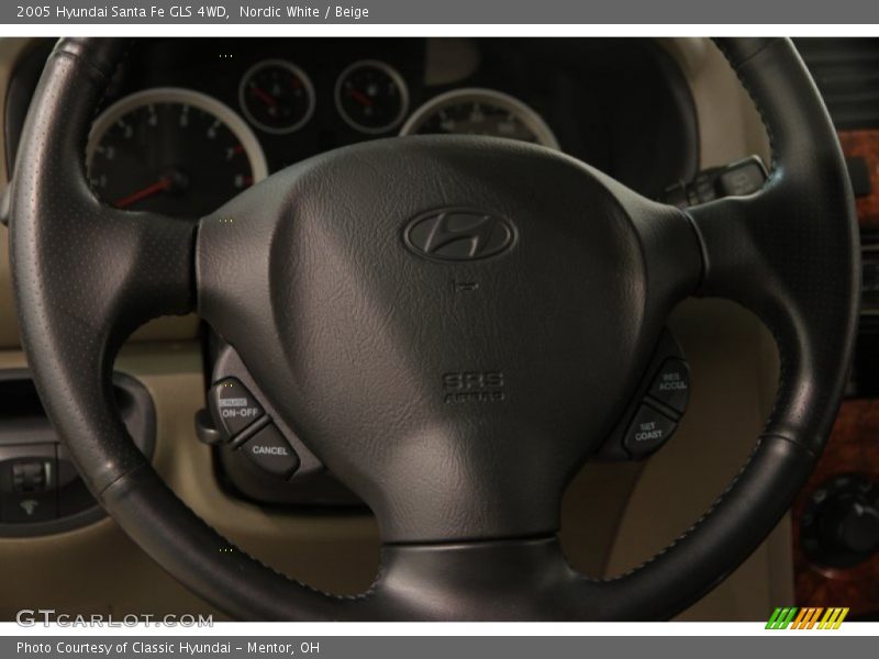 Nordic White / Beige 2005 Hyundai Santa Fe GLS 4WD