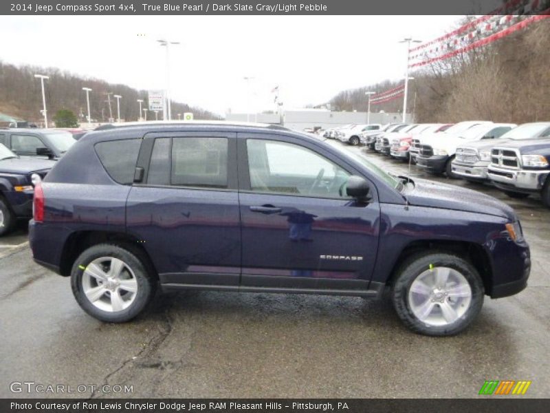True Blue Pearl / Dark Slate Gray/Light Pebble 2014 Jeep Compass Sport 4x4