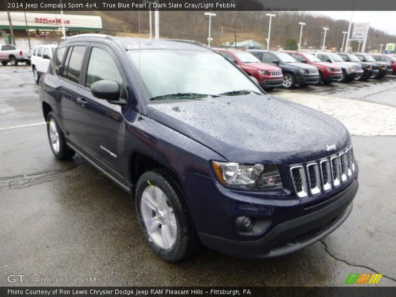 True Blue Pearl / Dark Slate Gray/Light Pebble 2014 Jeep Compass Sport 4x4