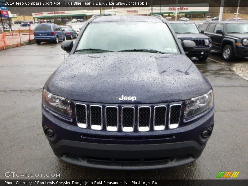 True Blue Pearl / Dark Slate Gray/Light Pebble 2014 Jeep Compass Sport 4x4