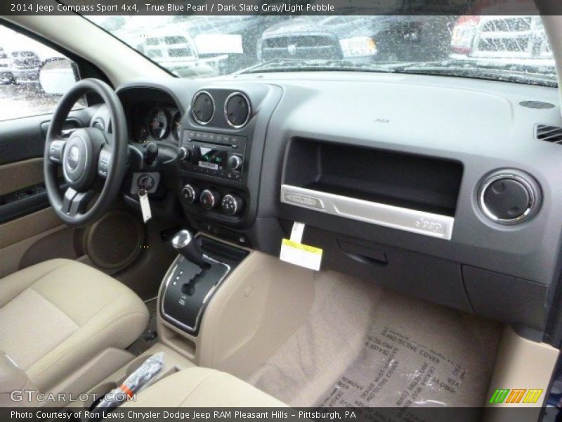 True Blue Pearl / Dark Slate Gray/Light Pebble 2014 Jeep Compass Sport 4x4