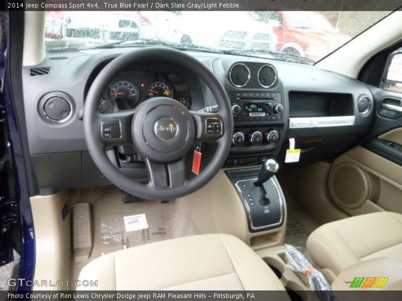 True Blue Pearl / Dark Slate Gray/Light Pebble 2014 Jeep Compass Sport 4x4