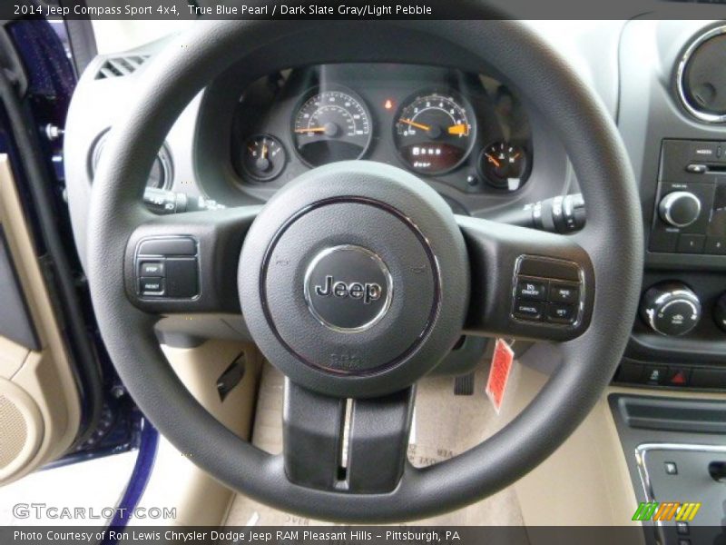 True Blue Pearl / Dark Slate Gray/Light Pebble 2014 Jeep Compass Sport 4x4