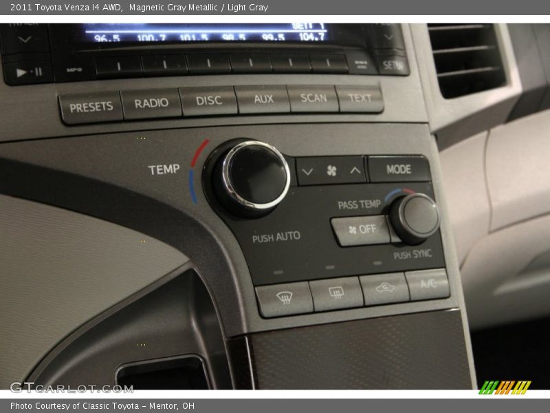 Magnetic Gray Metallic / Light Gray 2011 Toyota Venza I4 AWD