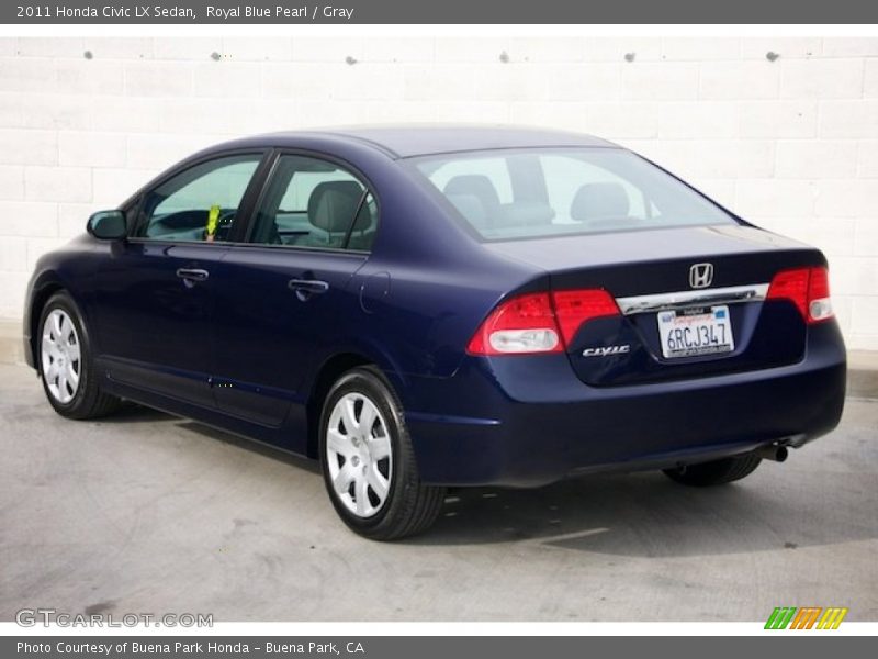 Royal Blue Pearl / Gray 2011 Honda Civic LX Sedan