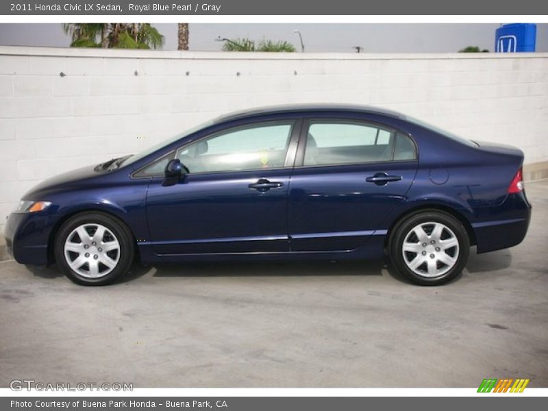 Royal Blue Pearl / Gray 2011 Honda Civic LX Sedan