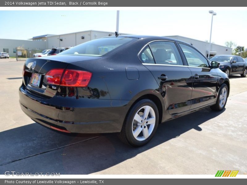 Black / Cornsilk Beige 2014 Volkswagen Jetta TDI Sedan