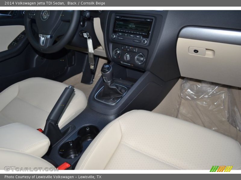 Black / Cornsilk Beige 2014 Volkswagen Jetta TDI Sedan