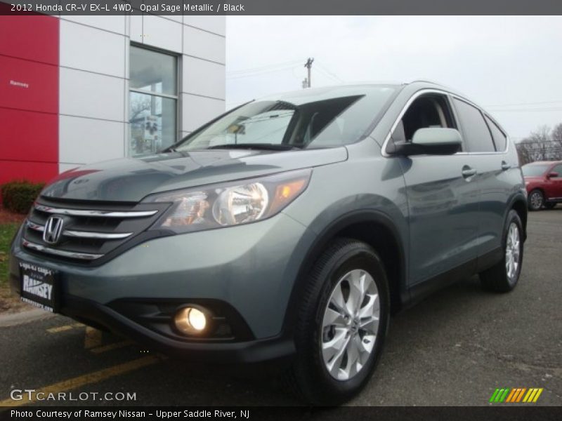 Opal Sage Metallic / Black 2012 Honda CR-V EX-L 4WD