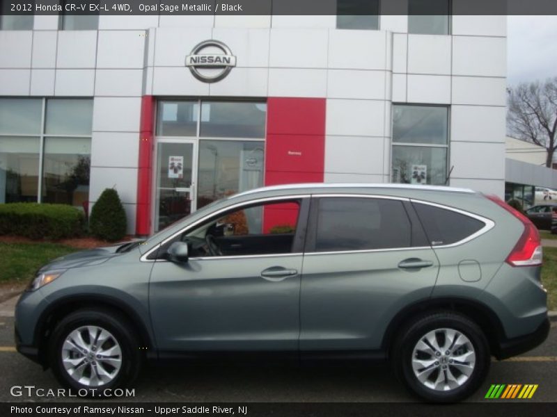 Opal Sage Metallic / Black 2012 Honda CR-V EX-L 4WD