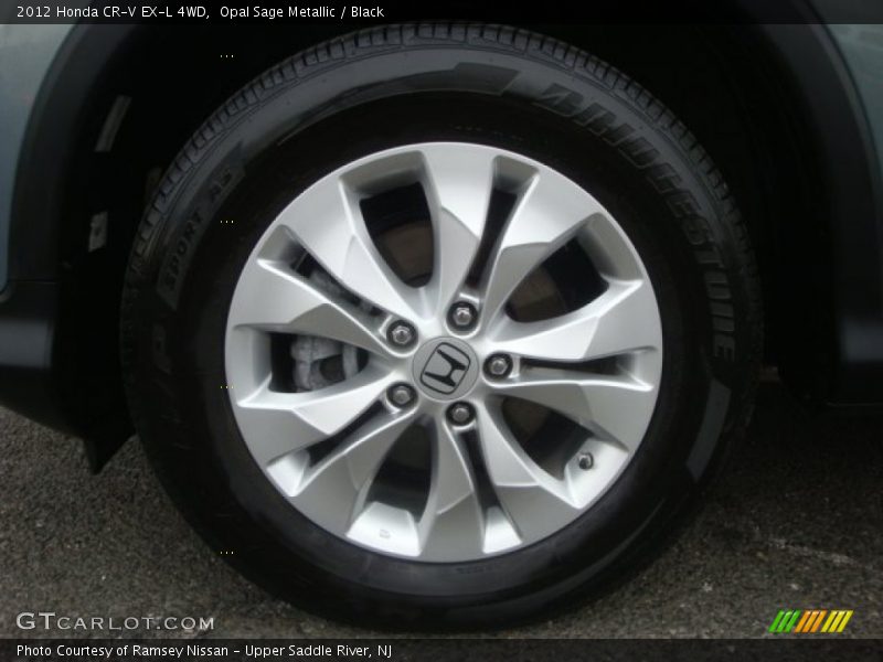 Opal Sage Metallic / Black 2012 Honda CR-V EX-L 4WD