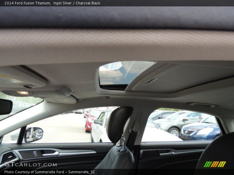 Ingot Silver / Charcoal Black 2014 Ford Fusion Titanium