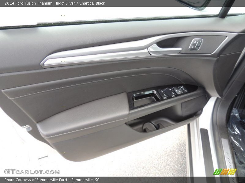 Ingot Silver / Charcoal Black 2014 Ford Fusion Titanium