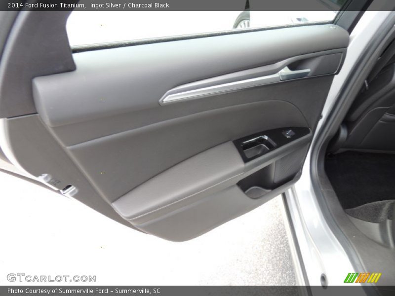 Ingot Silver / Charcoal Black 2014 Ford Fusion Titanium