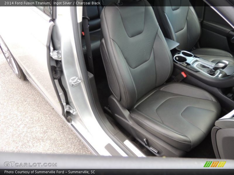 Ingot Silver / Charcoal Black 2014 Ford Fusion Titanium