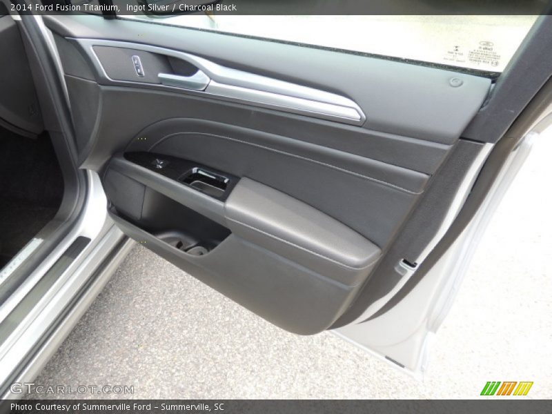 Ingot Silver / Charcoal Black 2014 Ford Fusion Titanium