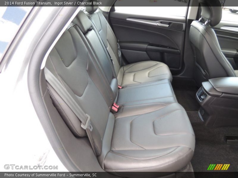 Ingot Silver / Charcoal Black 2014 Ford Fusion Titanium