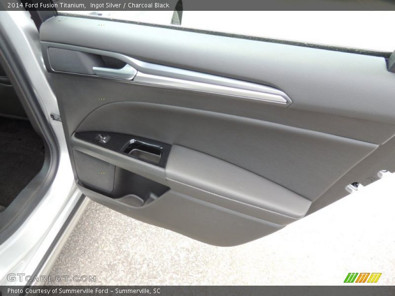 Ingot Silver / Charcoal Black 2014 Ford Fusion Titanium