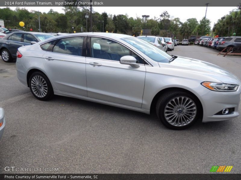 Ingot Silver / Charcoal Black 2014 Ford Fusion Titanium