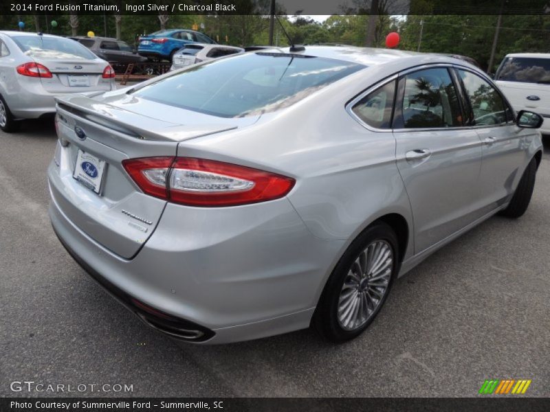 Ingot Silver / Charcoal Black 2014 Ford Fusion Titanium