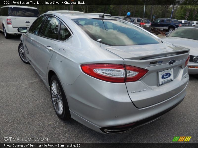 Ingot Silver / Charcoal Black 2014 Ford Fusion Titanium