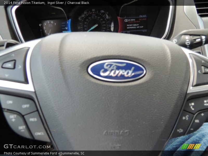 Ingot Silver / Charcoal Black 2014 Ford Fusion Titanium