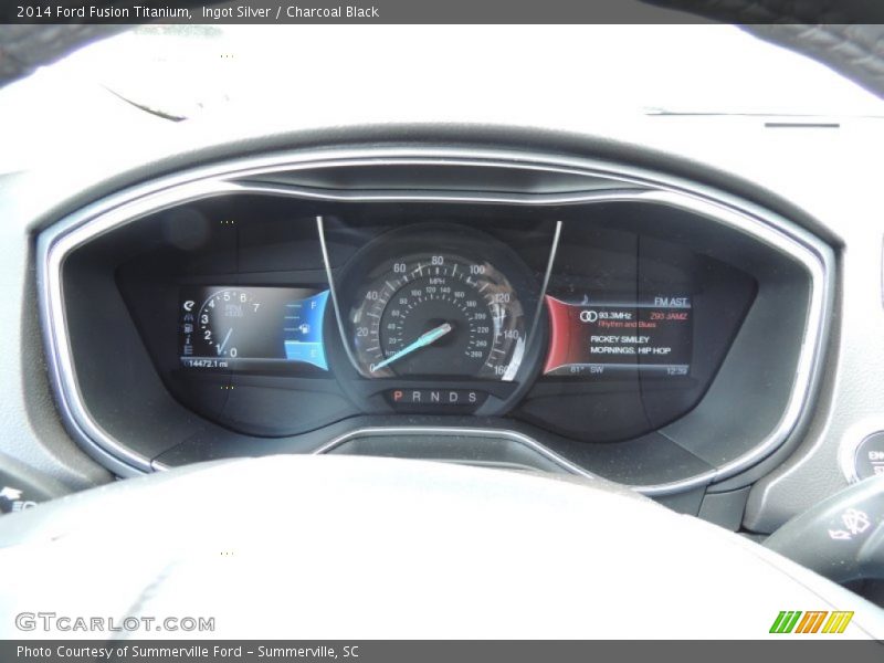 Ingot Silver / Charcoal Black 2014 Ford Fusion Titanium