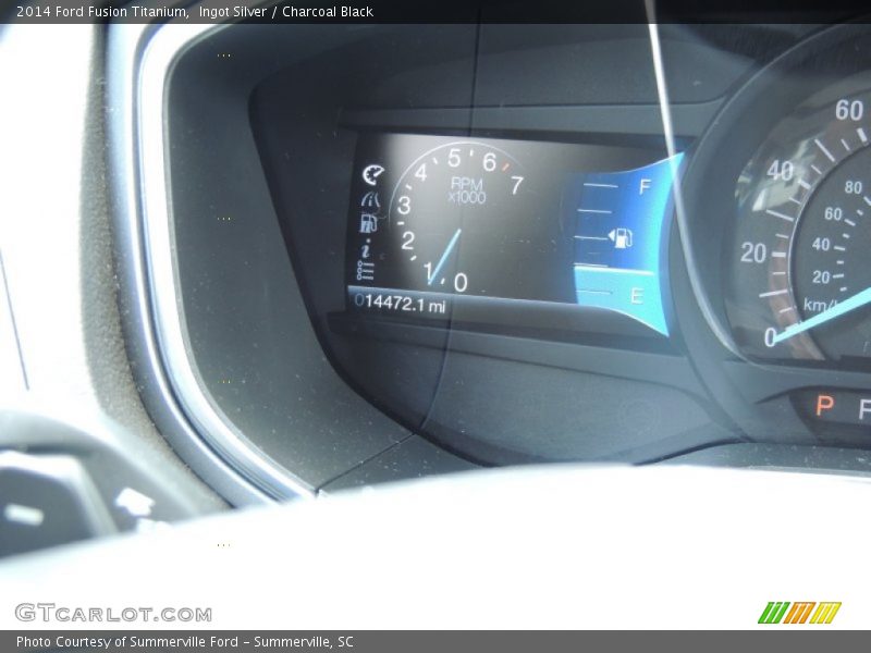 Ingot Silver / Charcoal Black 2014 Ford Fusion Titanium