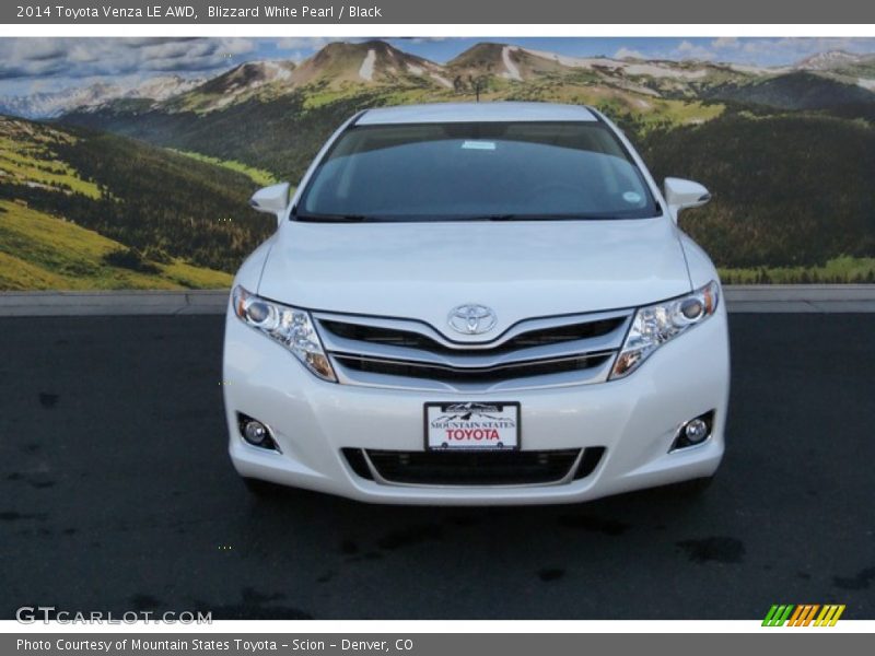 Blizzard White Pearl / Black 2014 Toyota Venza LE AWD