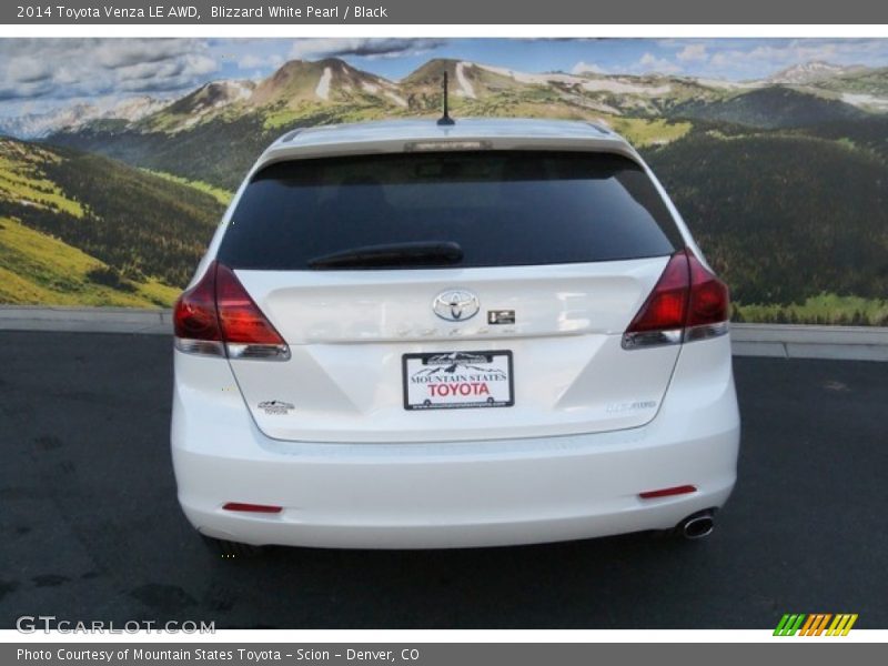 Blizzard White Pearl / Black 2014 Toyota Venza LE AWD
