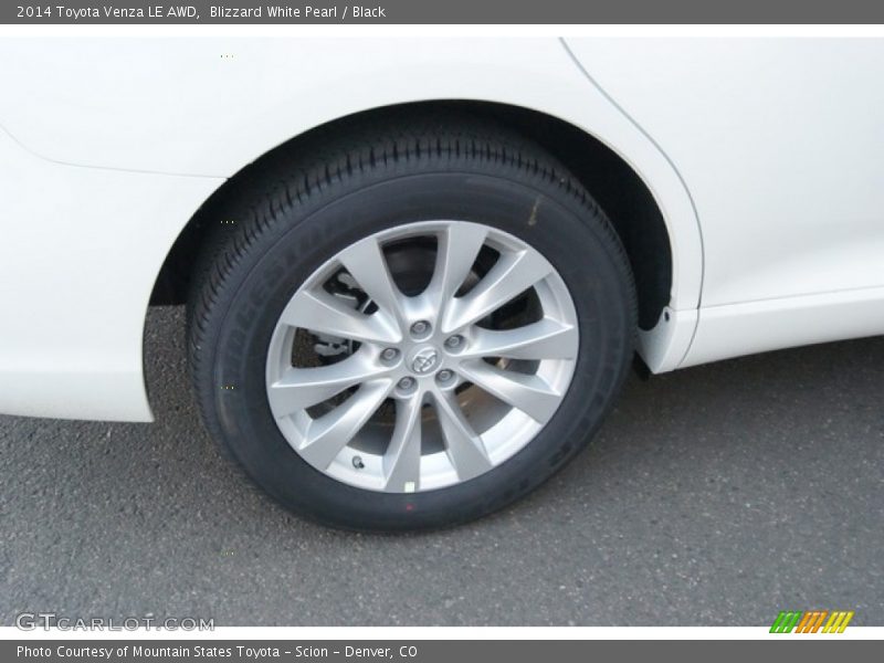 Blizzard White Pearl / Black 2014 Toyota Venza LE AWD