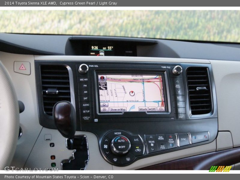 Cypress Green Pearl / Light Gray 2014 Toyota Sienna XLE AWD