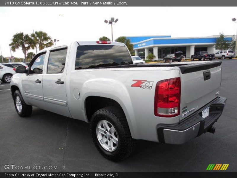 Pure Silver Metallic / Ebony 2010 GMC Sierra 1500 SLE Crew Cab 4x4