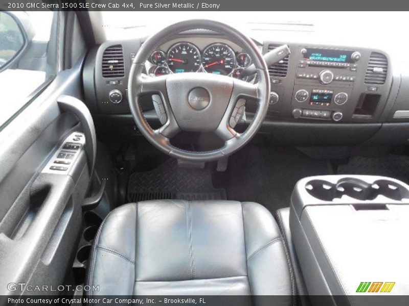 Pure Silver Metallic / Ebony 2010 GMC Sierra 1500 SLE Crew Cab 4x4