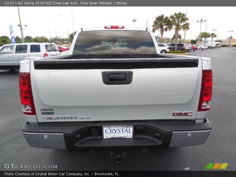 Pure Silver Metallic / Ebony 2010 GMC Sierra 1500 SLE Crew Cab 4x4