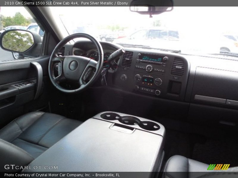 Pure Silver Metallic / Ebony 2010 GMC Sierra 1500 SLE Crew Cab 4x4