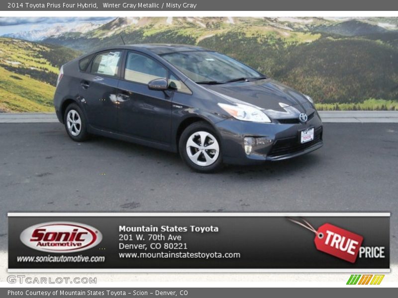 Winter Gray Metallic / Misty Gray 2014 Toyota Prius Four Hybrid