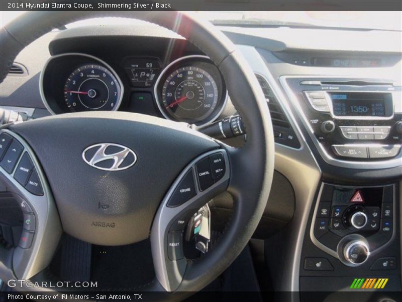 Shimmering Silver / Black 2014 Hyundai Elantra Coupe