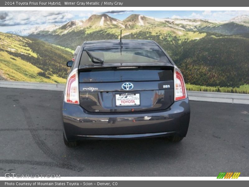 Winter Gray Metallic / Misty Gray 2014 Toyota Prius Four Hybrid