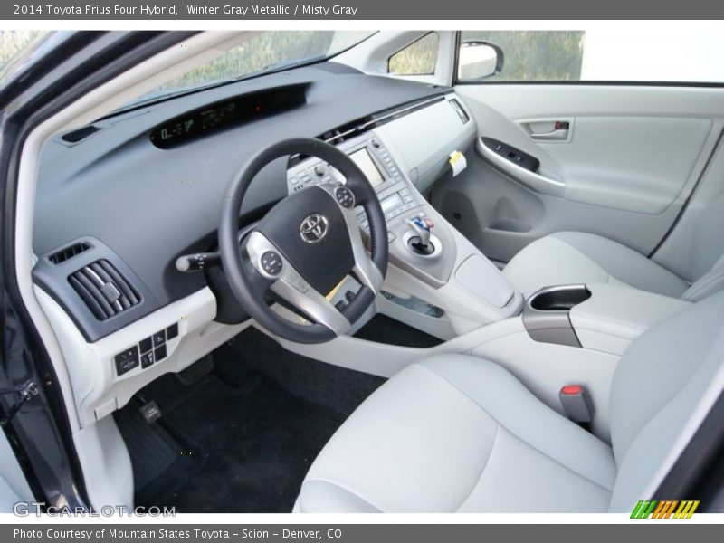  2014 Prius Four Hybrid Misty Gray Interior