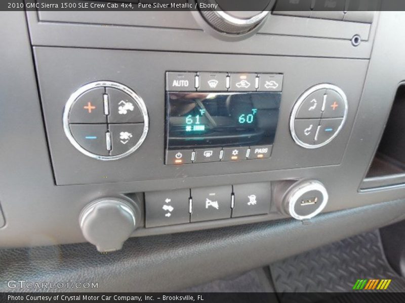 Pure Silver Metallic / Ebony 2010 GMC Sierra 1500 SLE Crew Cab 4x4